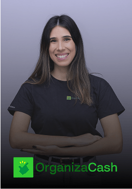 Integrante do time representando a Organiza Cash